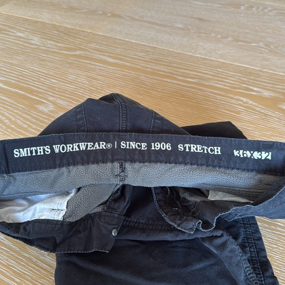 Smith's Black 36 x 32 Premium fleece lined Workwear Pants - Picture 2 of 5